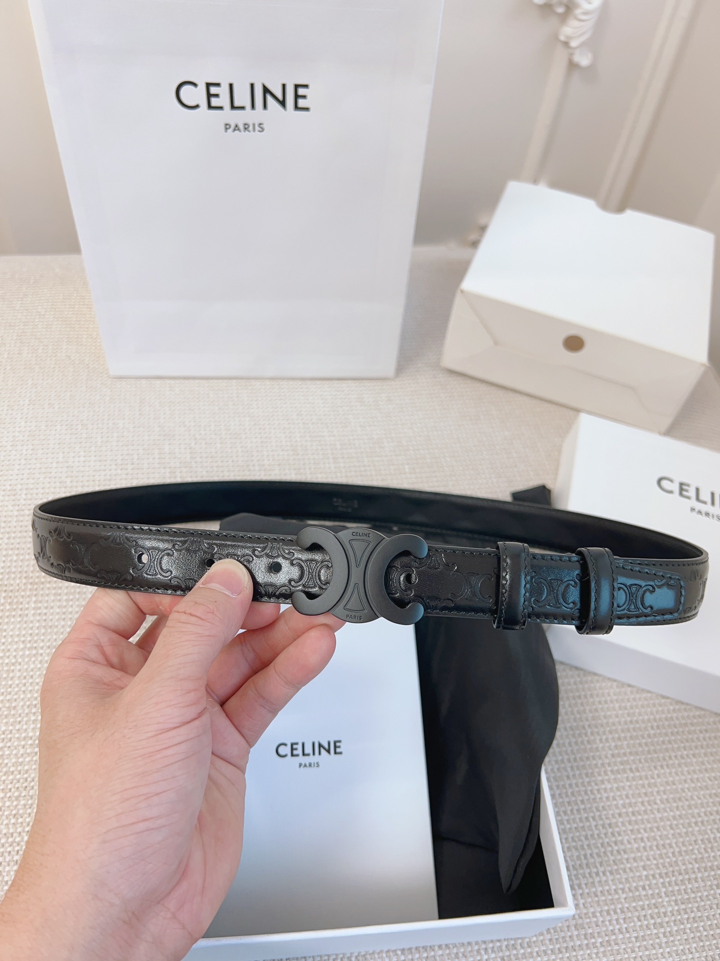 셀린느 Celine 웨스턴 벨트 빈티지 Western Belt in Vintage 25mm