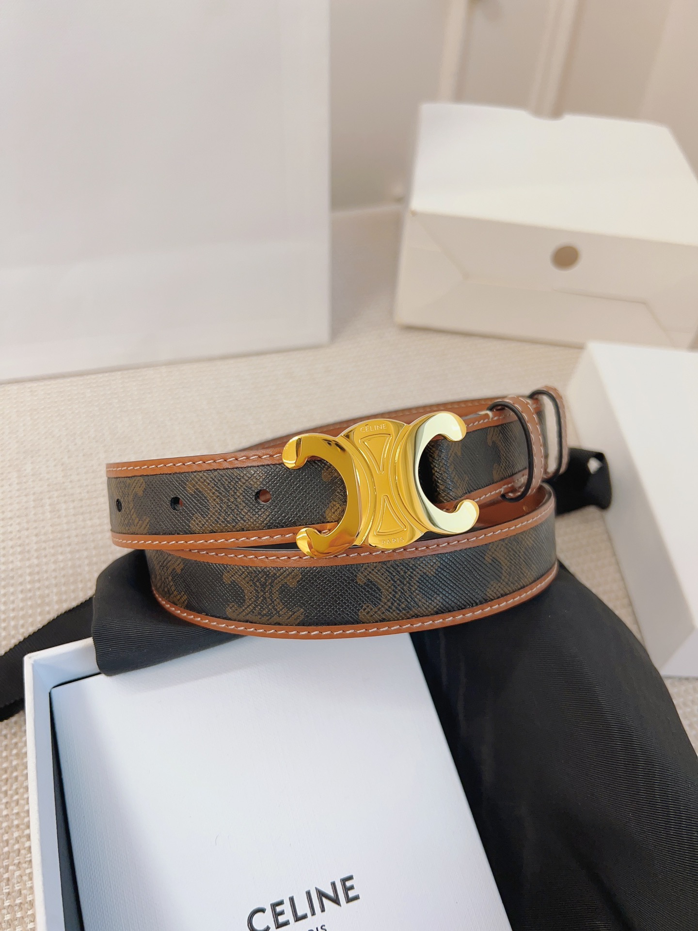 셀린느 Celine 웨스턴 벨트 빈티지 Western Belt in Vintage 25mm