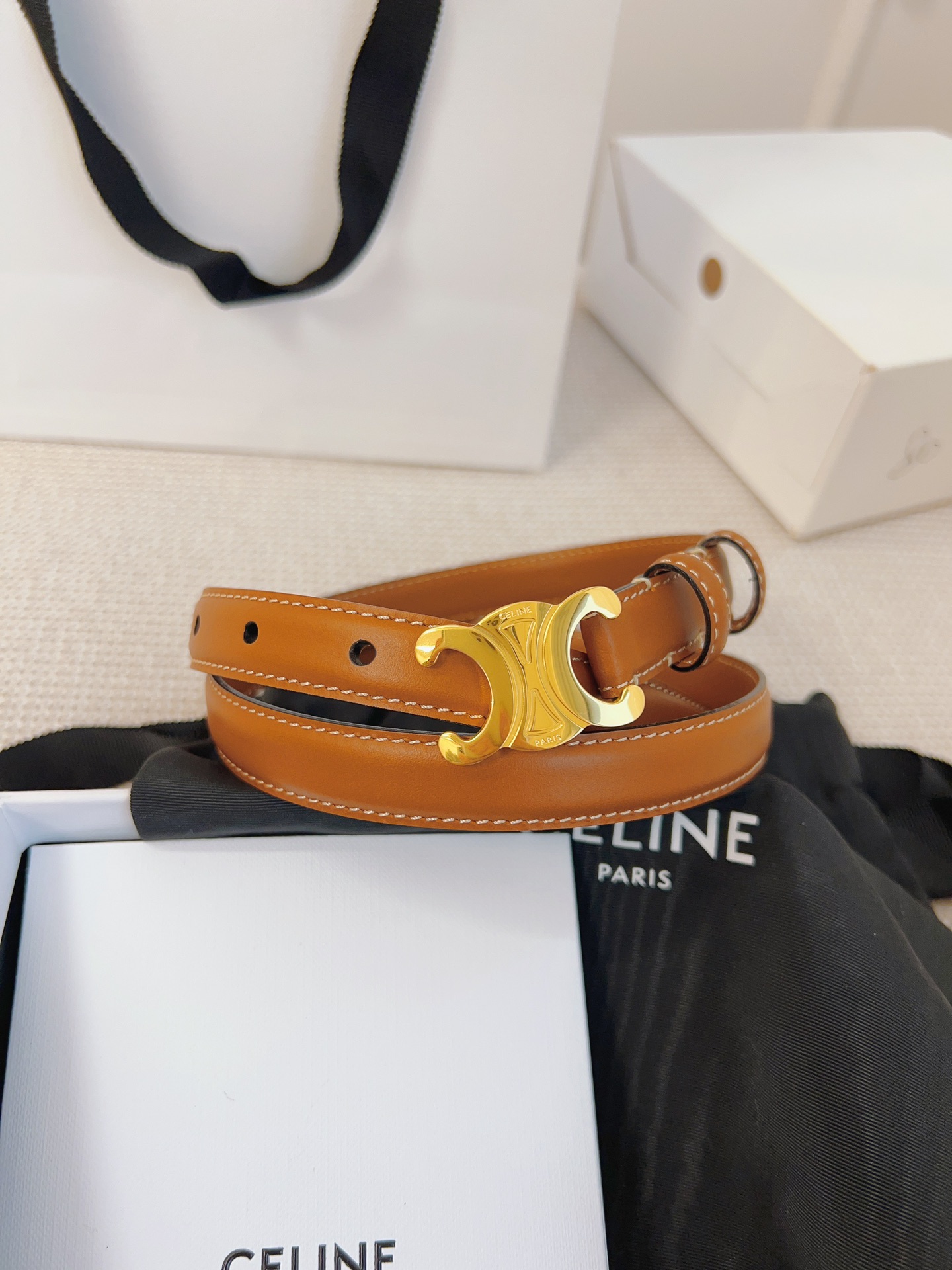 셀린느 Celine 웨스턴 벨트 빈티지 Western Belt in Vintage 15mm
