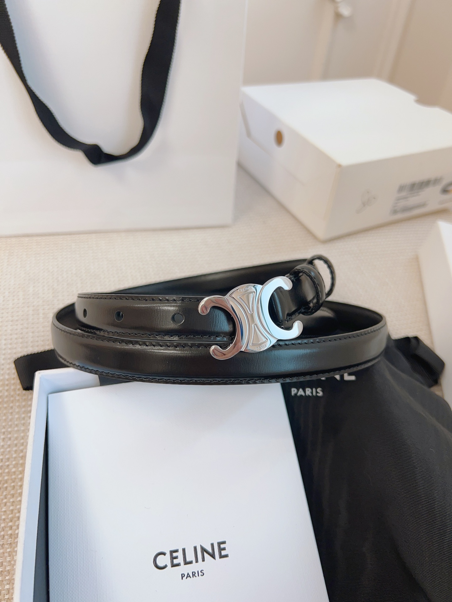 셀린느 Celine 웨스턴 벨트 빈티지 Western Belt in Vintage 15mm