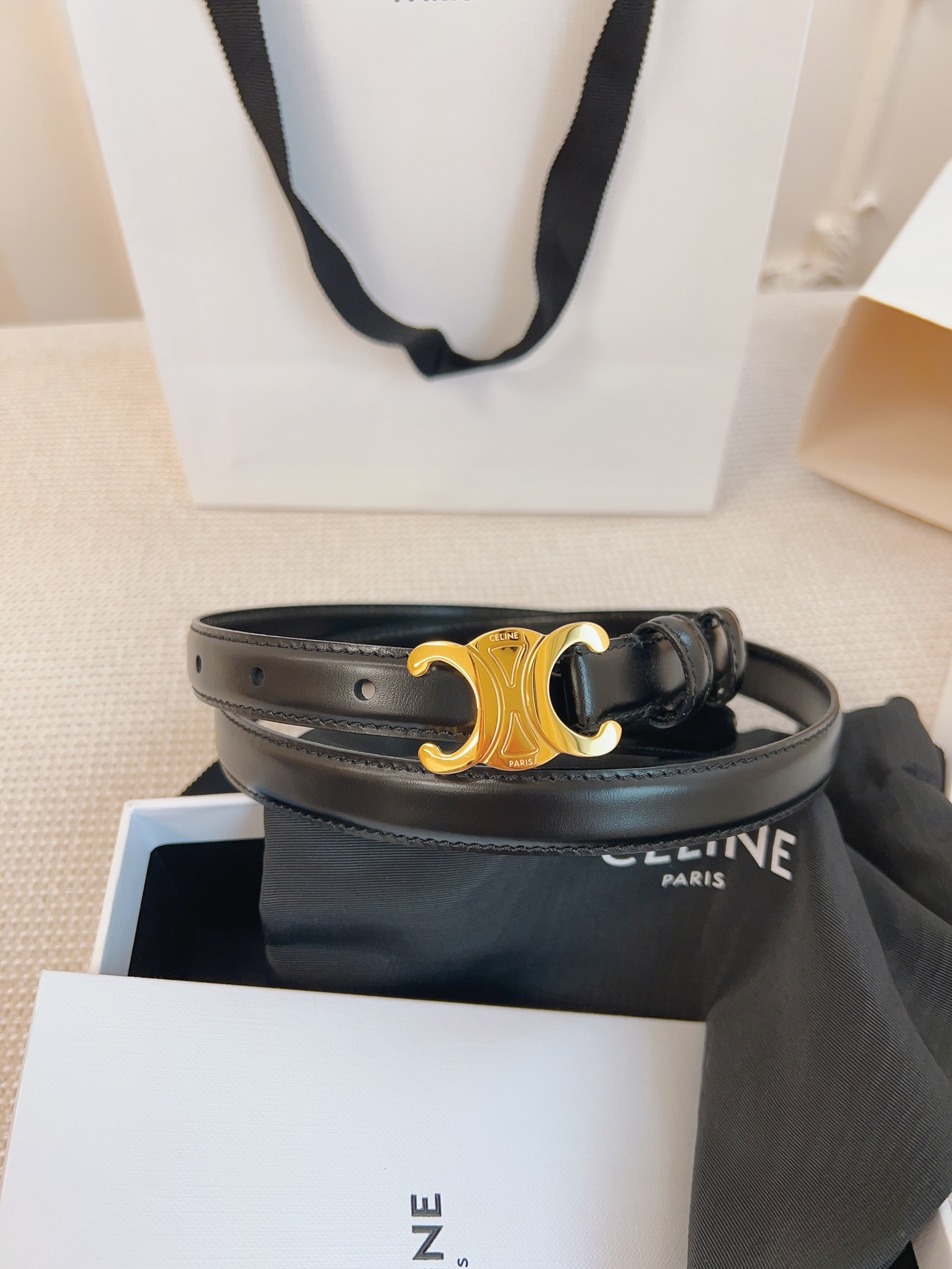 셀린느 Celine 웨스턴 벨트 빈티지 Western Belt in Vintage 15mm