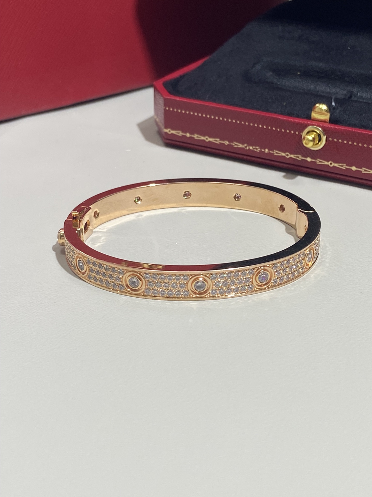 까르띠에 Cartier LOVE 러브 팔찌 핑크 골드