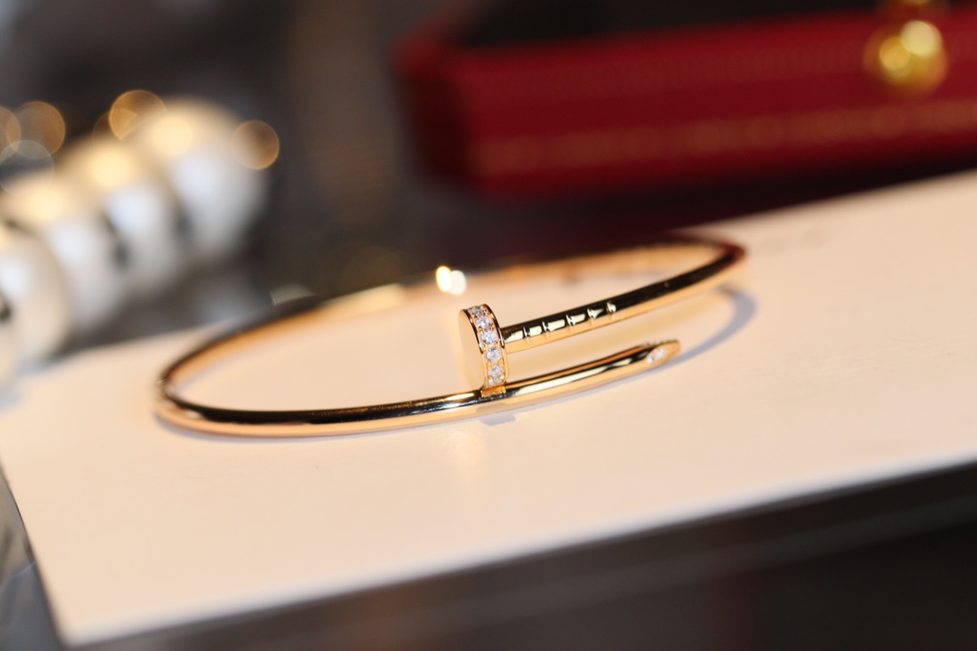 까르띠에 Cartier JUSTE UN CLOU 저스트 앵 끌루 브레이슬릿 팔찌 핑크 골드 2.5mm B6065817