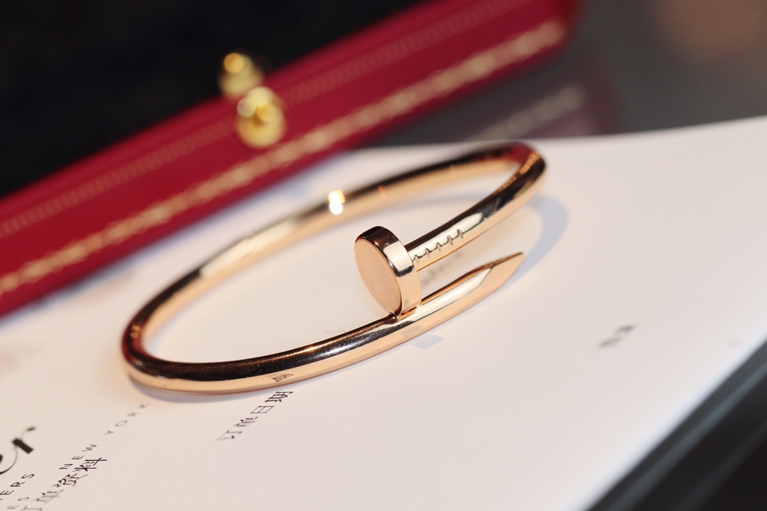 까르띠에 Cartier JUSTE UN CLOU 저스트 앵 끌루 브레이슬릿 팔찌 핑크 골드 3.5mm B6048117