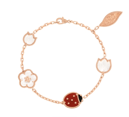 반클리프 Van Cleef & Arpels Lucky Spring 럭키 스프링 브레이슬릿 팔찌 185mm VCARP7RR00