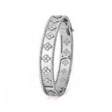 반클리프 Van Cleef & Arpels 뻬를리 클로버 브레이슬릿 Perlée clovers 팔찌 화이트 골드 VCARN5B100
