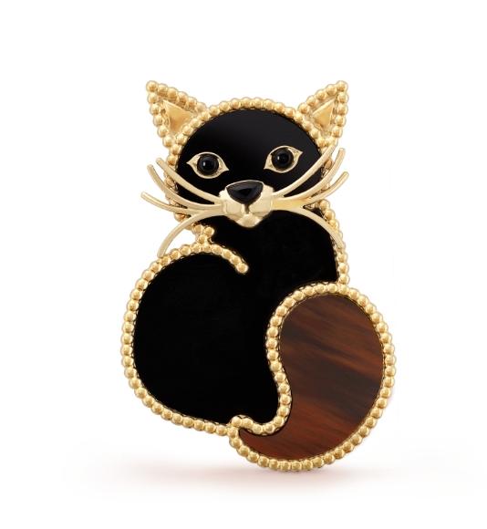 반클리프 Van Cleef & Arpels 럭키 애니멀 샤 Lucky Animals Cat 브로치 VCARP7UM00