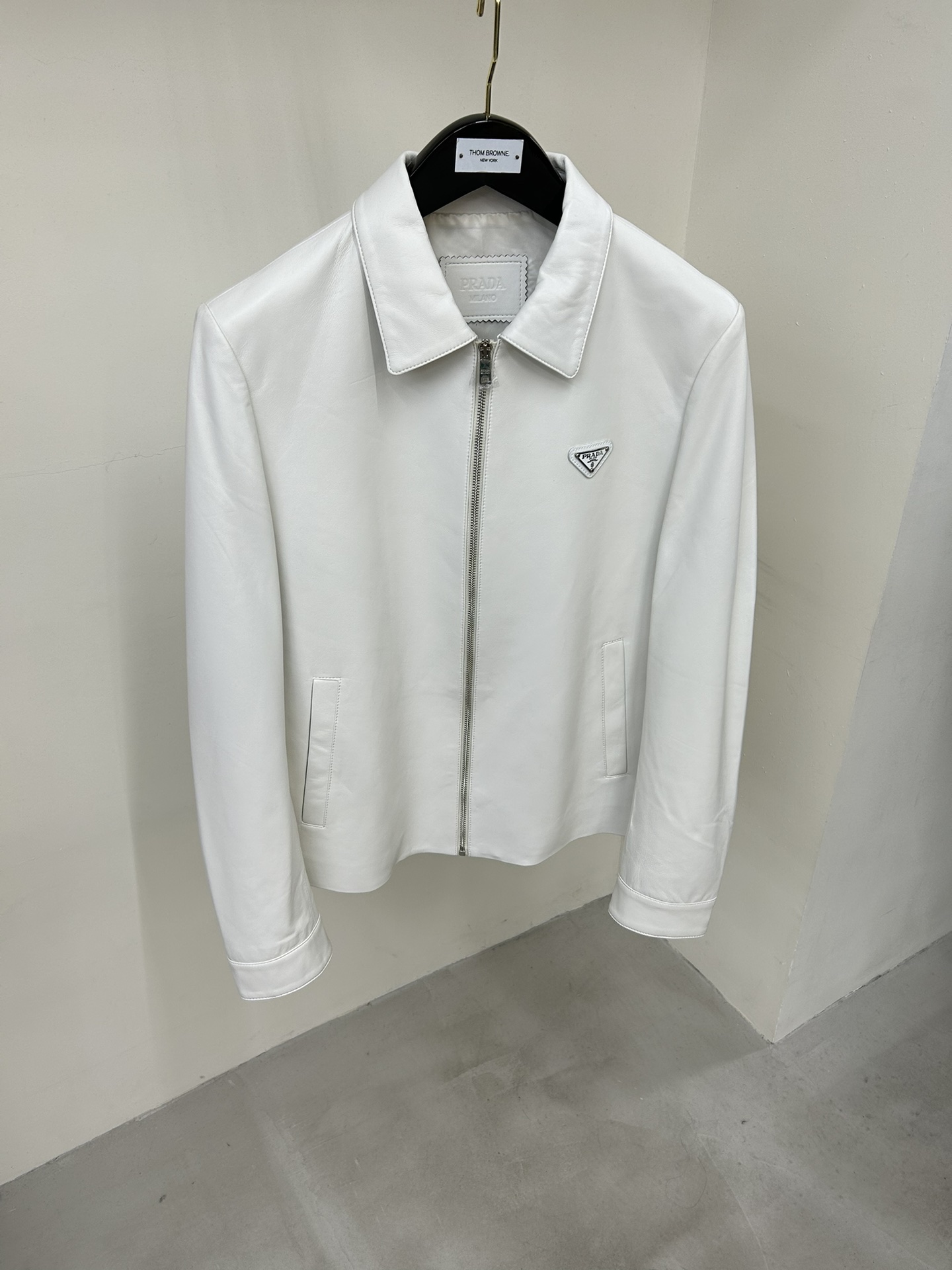 프라다 Prada 레더 재킷