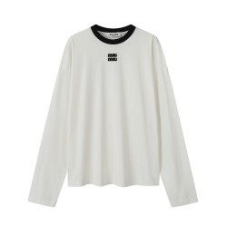 미우 미우 Miu Miu 긴팔 티셔츠 MJL992_14EL_F0009_S_OOO