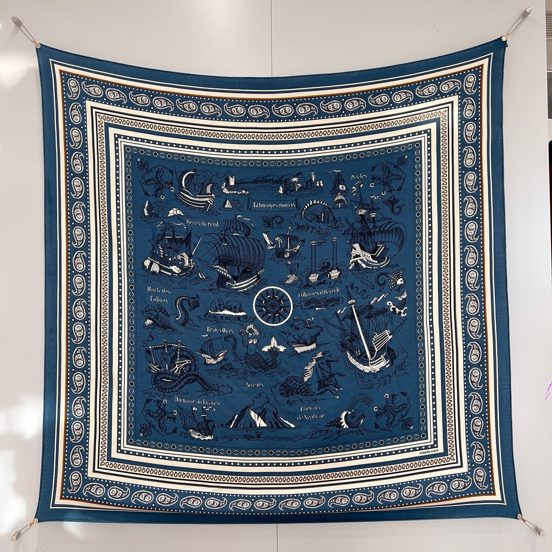에르메스 Hermes 숄 136×137CM