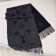 루이비통 LouisVuitton M73888 REYKJAVIK SPARKLE 스카프 캐시미어 블랙 191×46CM