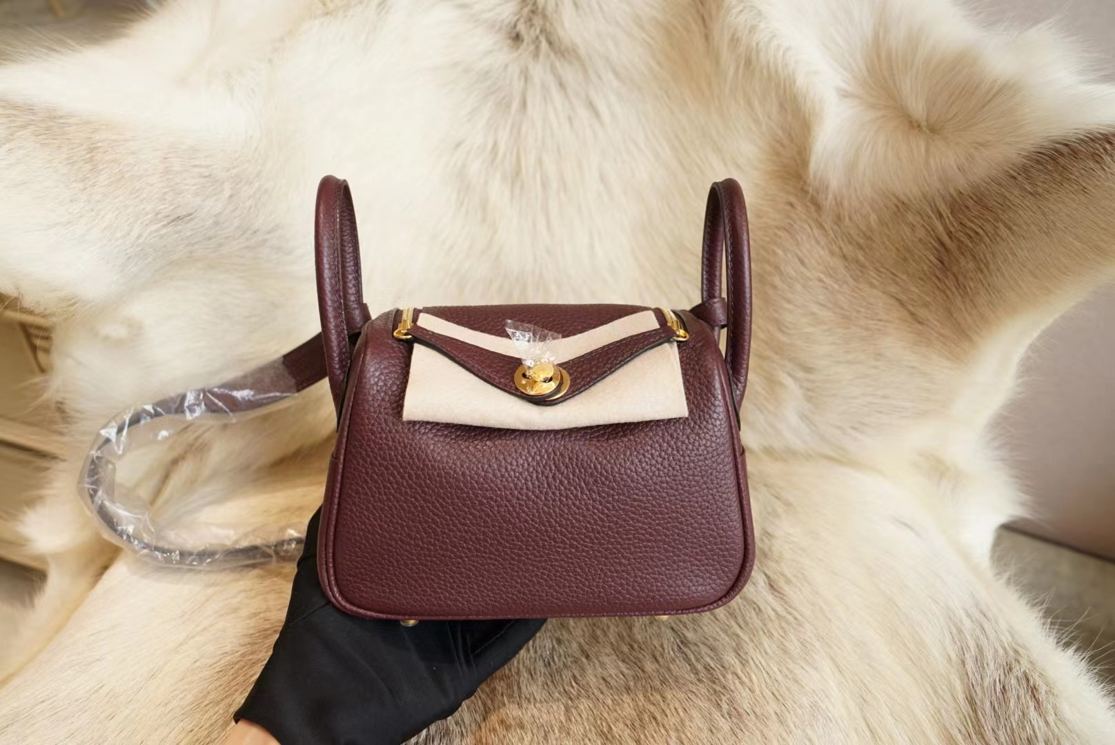 에르메스 Hermes Mini Lindy clemence