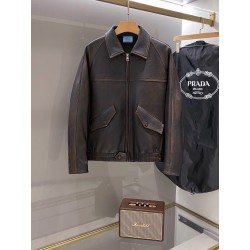 프라다 Prada 레더 재킷