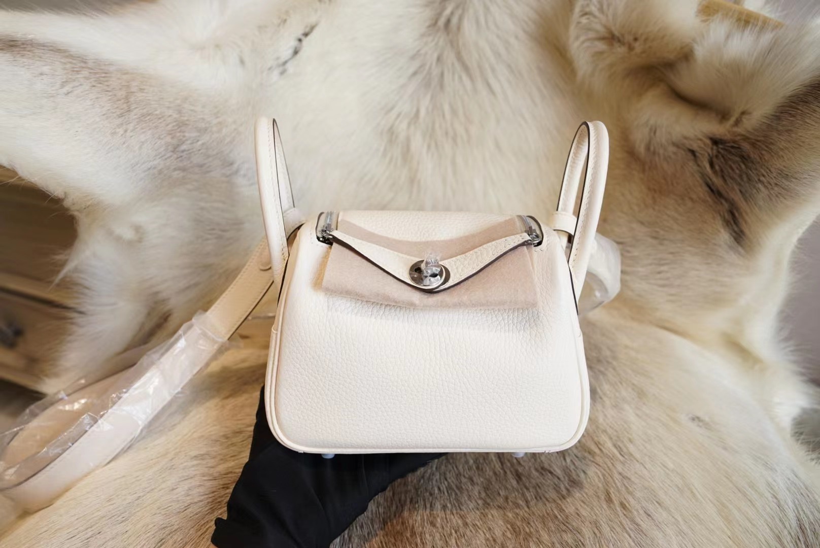에르메스 Hermes Mini Lindy clemence