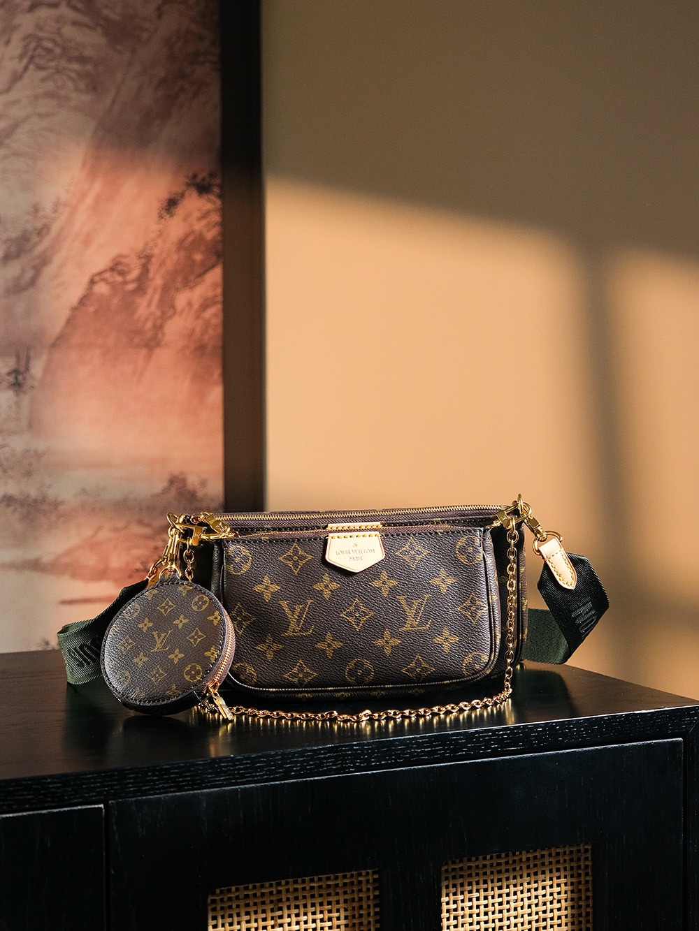 【GR】루이비통 Louis Vuitton M44813 Multi Pochette Accessoires Monogram Khaki