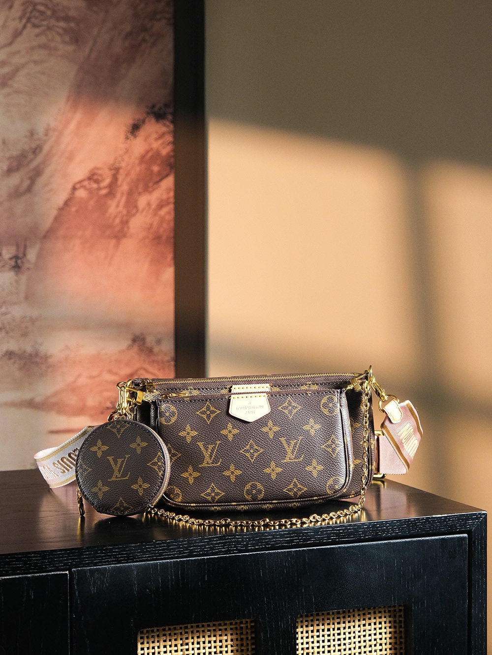 【GR】루이비통 Louis Vuitton M44840 Multi Pochette Accessoires Monogram Light Pink