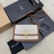 생로랑 Saint laurent/YSL 634305 Solferino Medium In Canvas And Vegetable-Tanned Leather Brown Gold 23cm