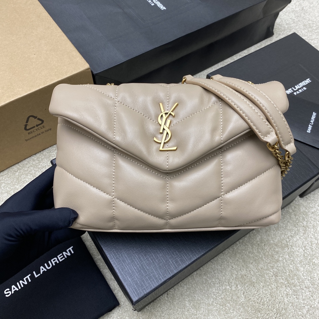 생로랑 Saint laurent/YSL 759337 Toy Puffer In Lambskin Blanc Vintage 23cm