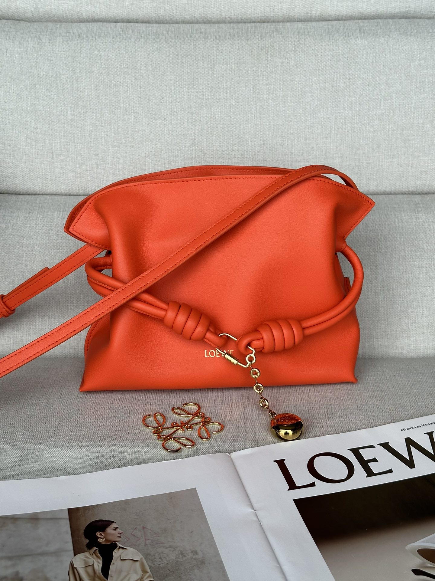 로에베 Loewe Flamenco 11050S 클러치 23.9cm