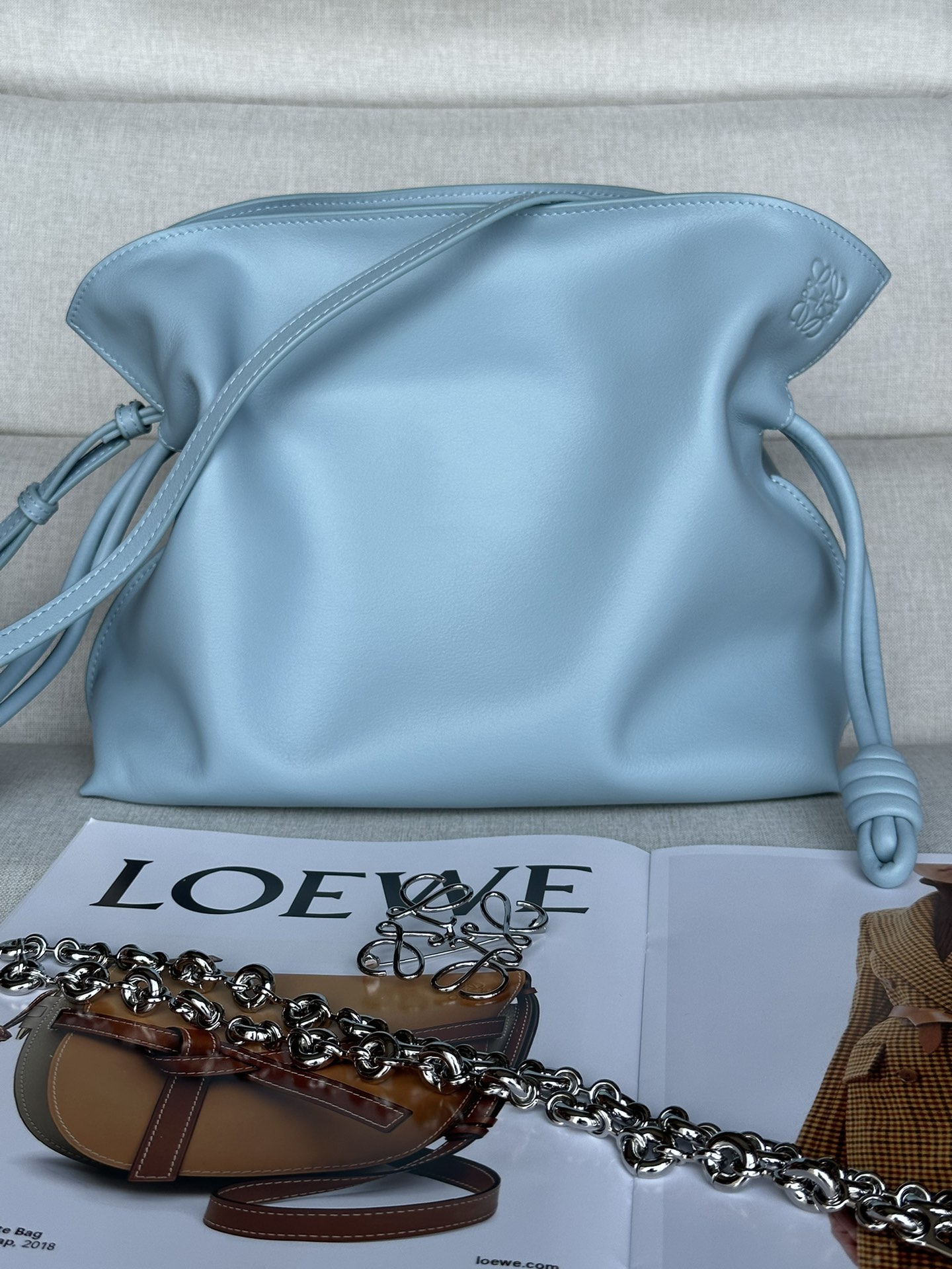 로에베 Loewe Flamenco 11046A 클러치 30cm