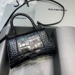 발렌시아가 Balenciaga 592833 Hourglass XS Handbag Black 23cm