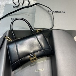 발렌시아가 Balenciaga 592833 Hourglass XS Handbag Black 23cm