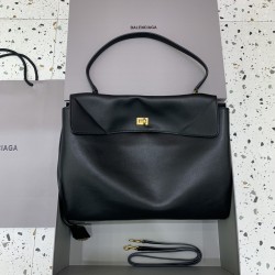 발렌시아가 Balenciaga 78972 Rodeo Large Bag Black 40cm
