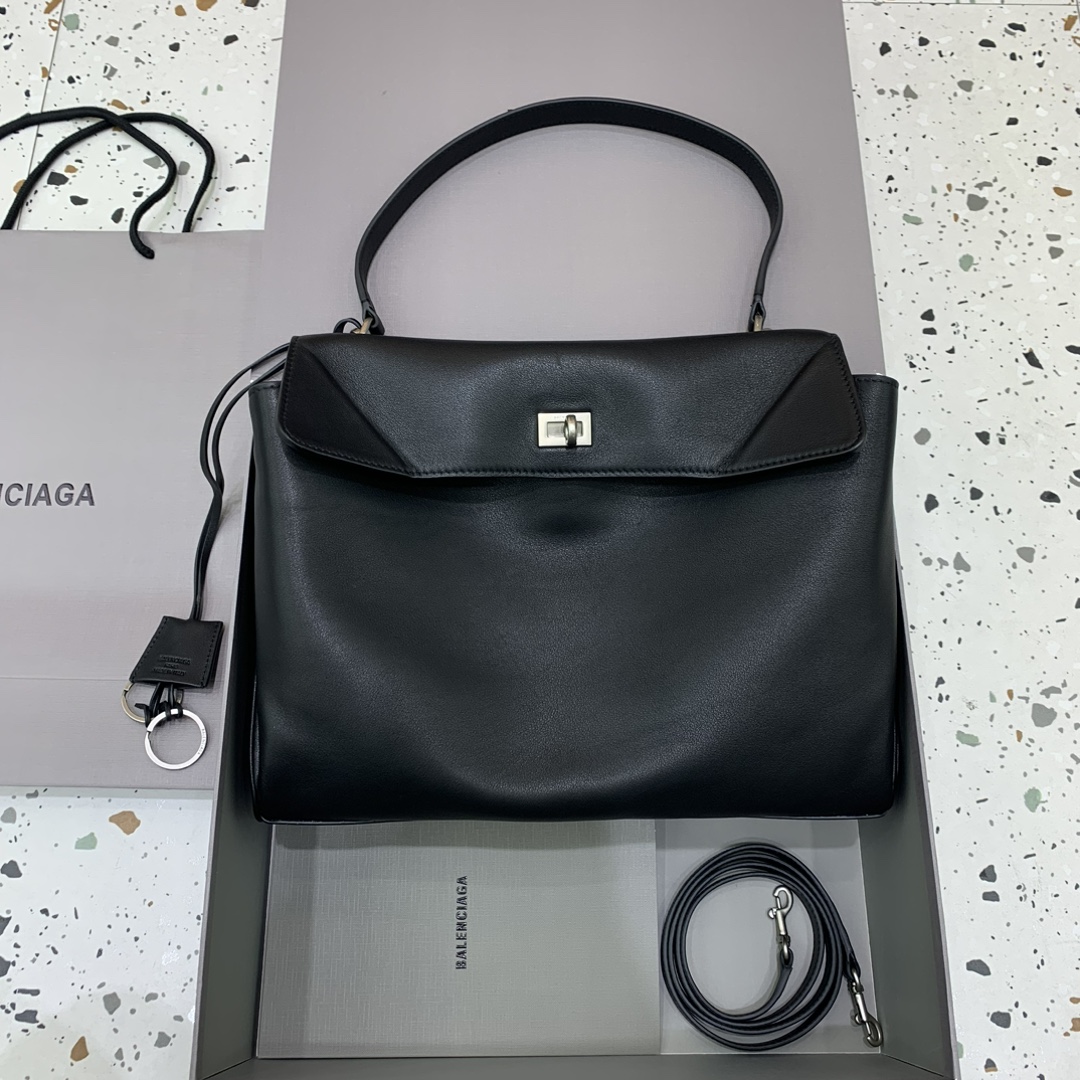 발렌시아가 Balenciaga 78972 Rodeo Medium Bag Black 35cm