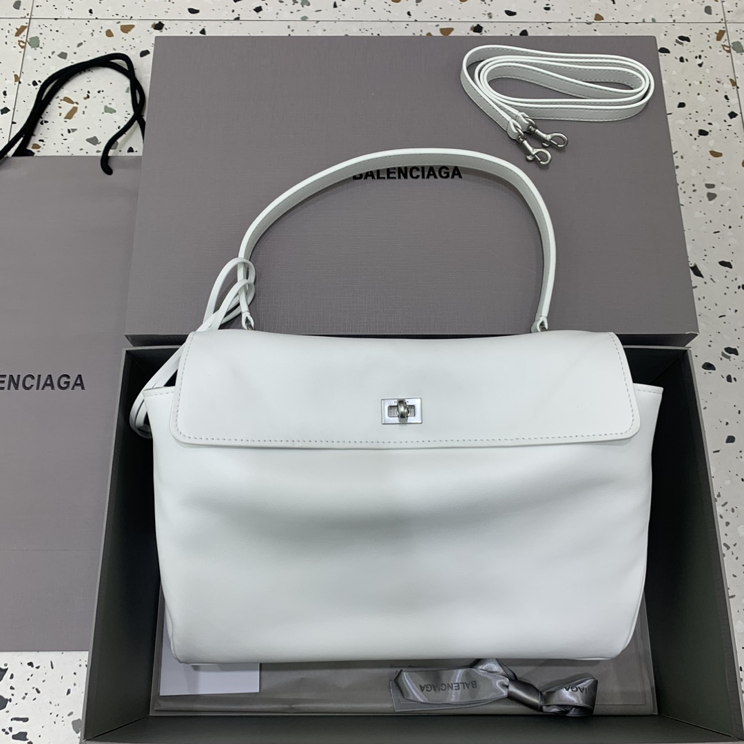 발렌시아가 Balenciaga 78972 Rodeo Medium Bag White 35cm