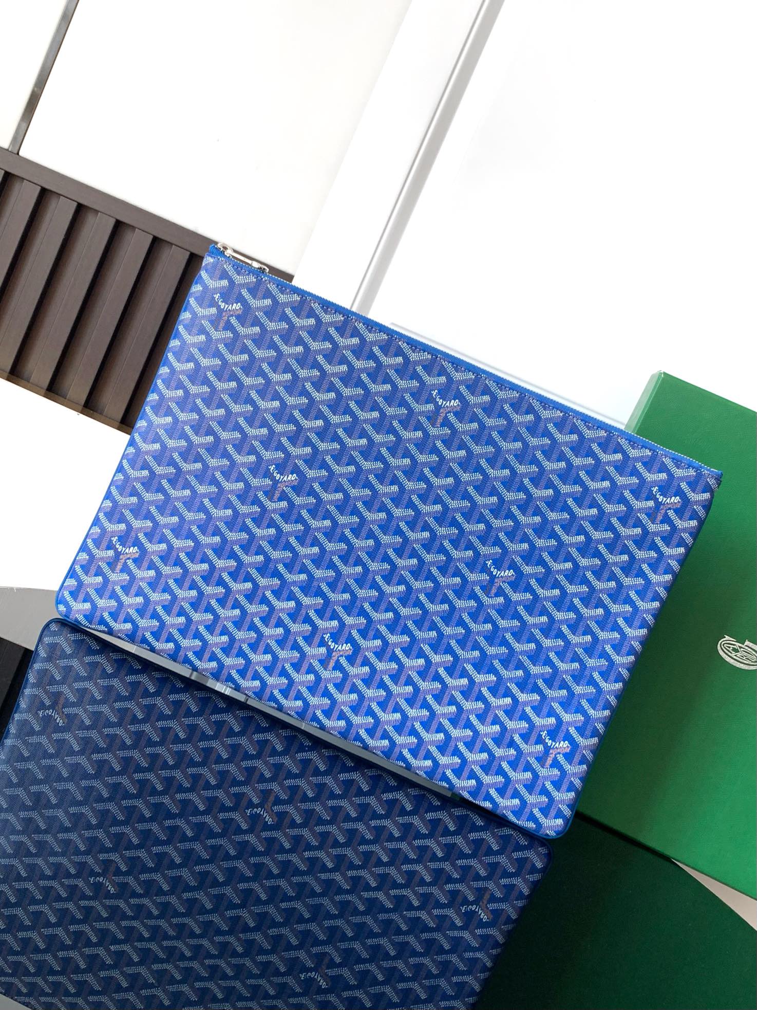 고야드 Goyard 1060 Large Sénat 클러치 Blue 36cm