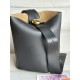 로에베 Loewe 332 Medium Pebble Bucket Bag in Mellow Calfskin Black