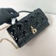 디올 Dior S0980 My Dior Mini Bag Patent Cannage Calfskin Black
