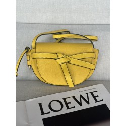 로에베 Loewe 56t18 Mini Gate Dual Bag Yellow 15cm