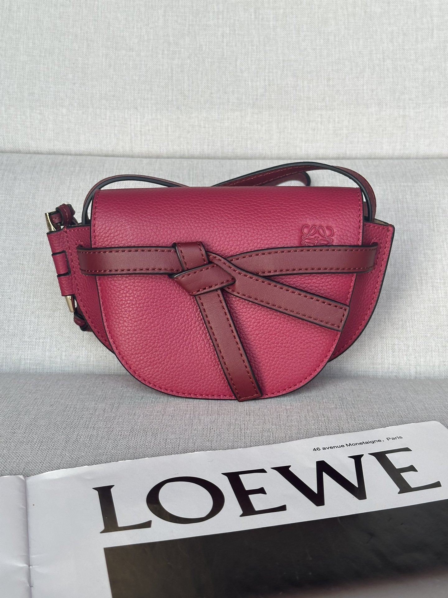로에베 Loewe 56t18 Mini Gate Dual Bag 15cm