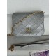 로에베 Loewe 9701 Puffer Goya In Pleated Shiny Nappa Lambskin Pearl Grey