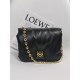 로에베 Loewe 9801 Puffer Goya Bag In Shiny Nappa Lambskin Black