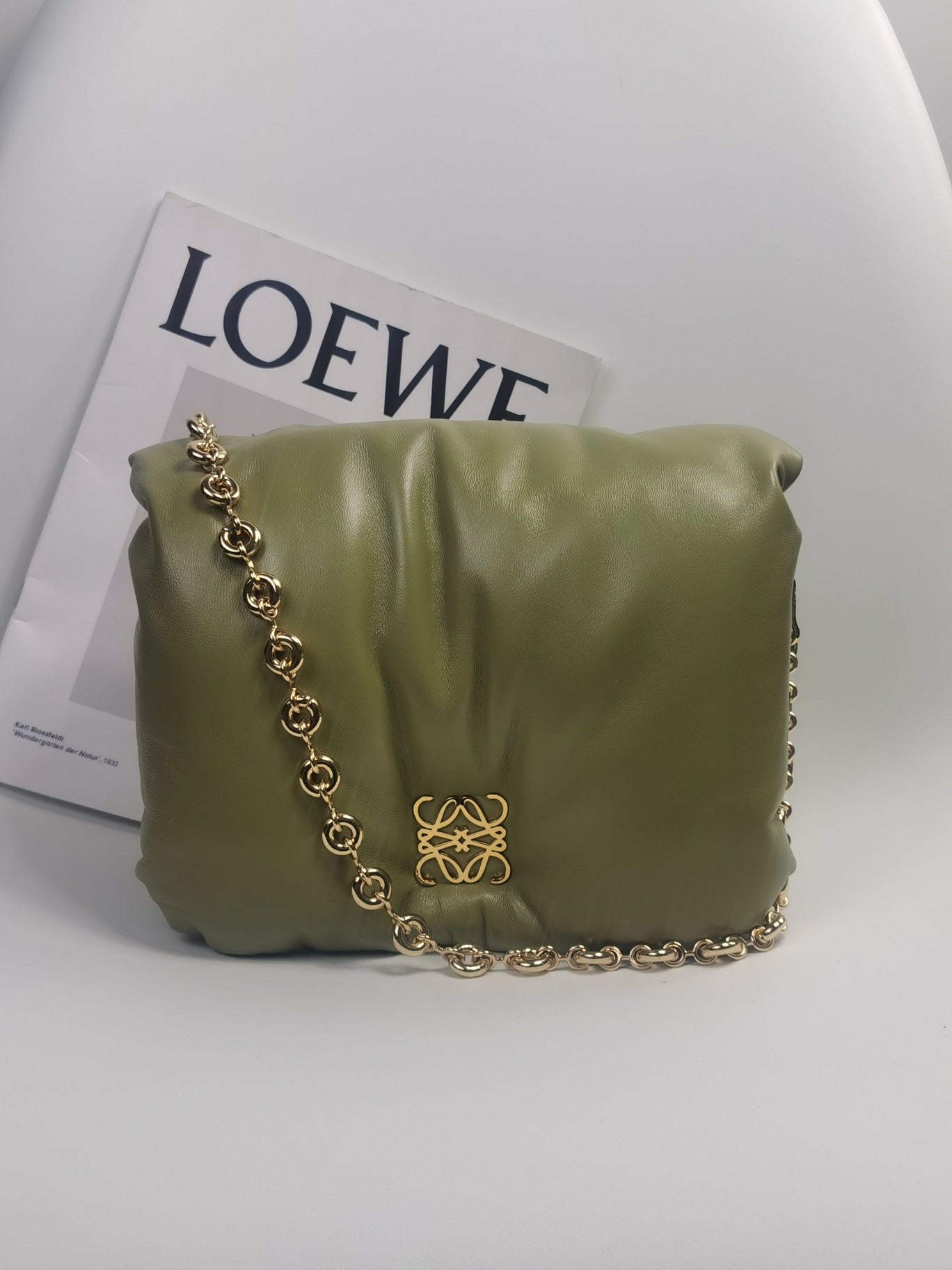 로에베 Loewe 9801 Puffer Goya Bag In Shiny Nappa Lambskin