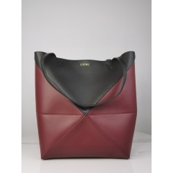 로에베 Loewe 1762 Puzzle Fold Tote Bag in Shiny Calfskin