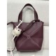 로에베 Loewe 1763 Mini Puzzle Fold Tote Bag in Shiny Calfskin