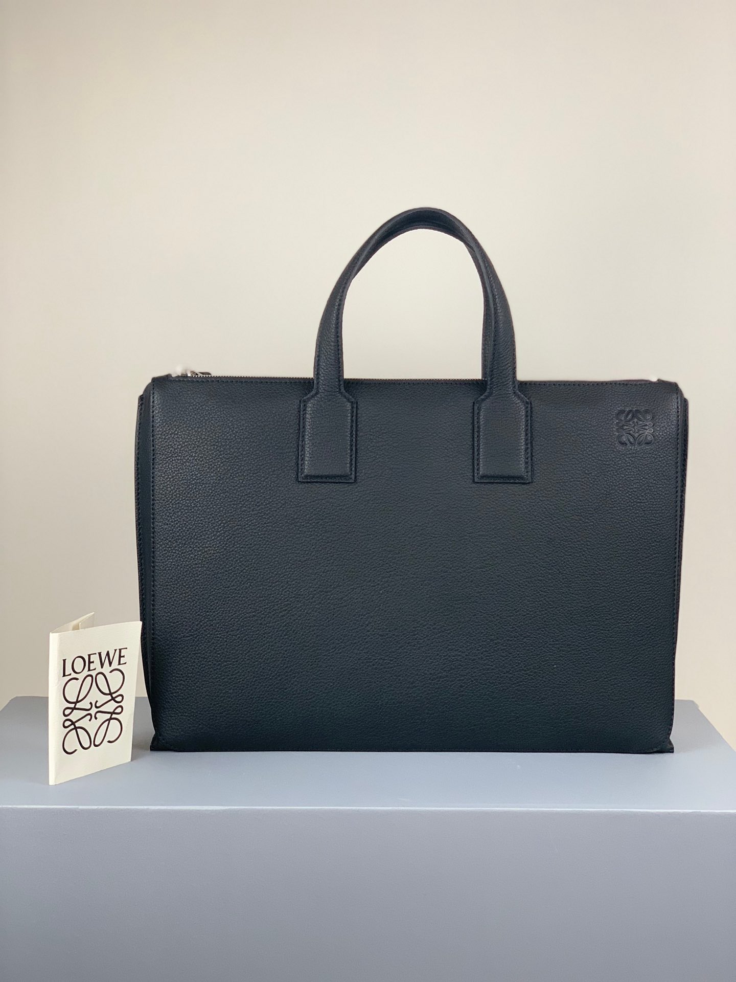 로에베 Loewe 3065 Goya Simple Briefcase Black 38cm