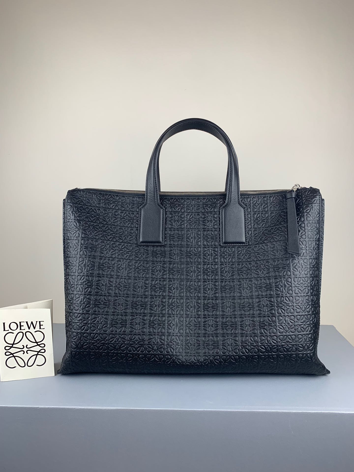 로에베 Loewe 3065 Goya Simple Briefcase Black 38cm