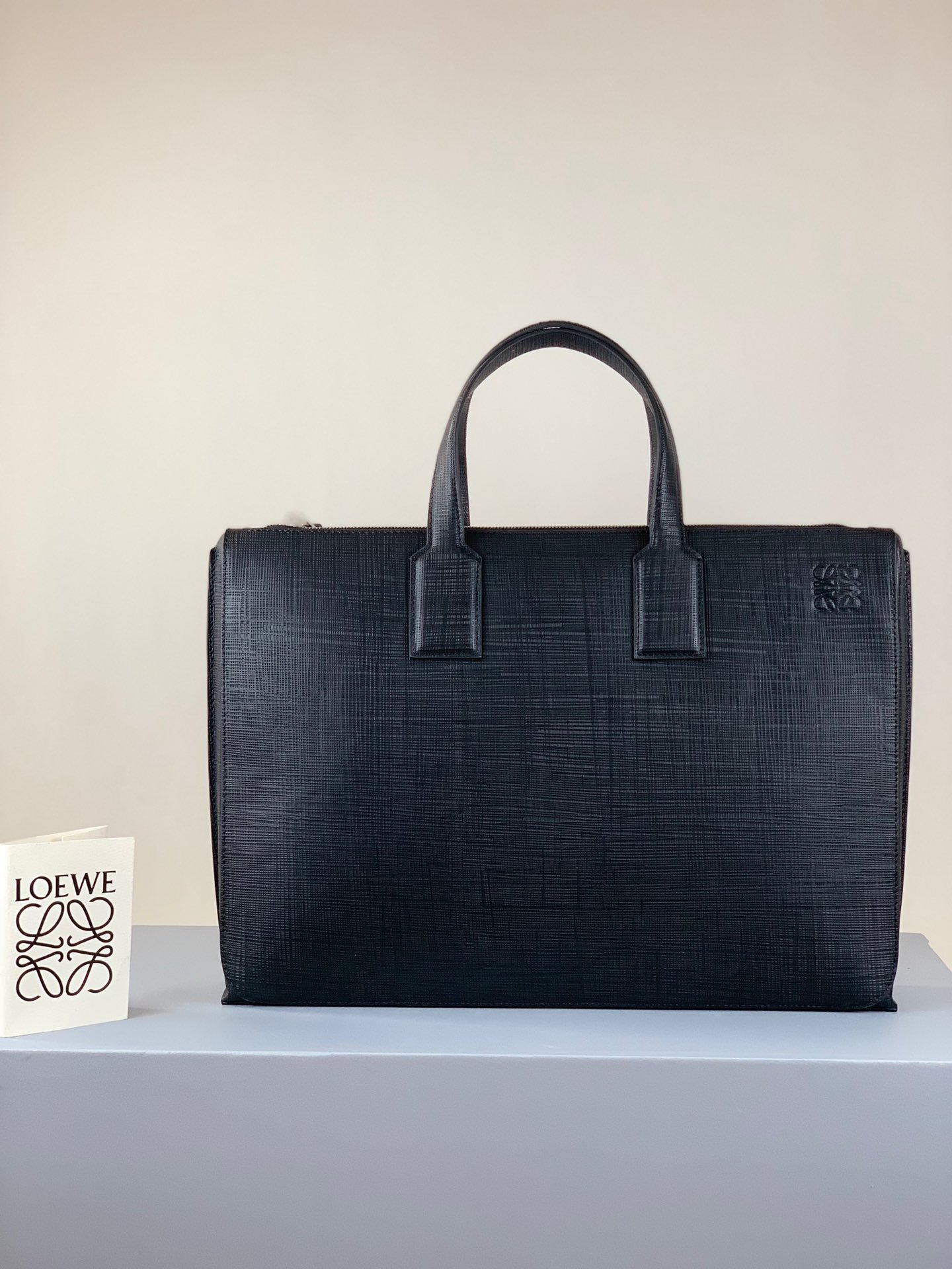 로에베 Loewe 3065 Goya Simple Briefcase Black 38cm
