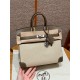 에르메스 Hermes Birkin 25cm Canvas and Swift 18 Etoupe/silver