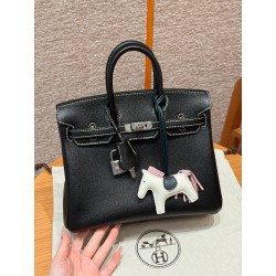 에르메스 Hermes Birkin 25cm Chèvre 89 Noir/silver
