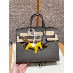 에르메스 Hermes Birkin 25cm Epsom 8F Etain/silver