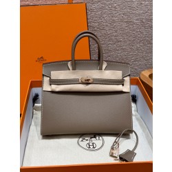 에르메스 Hermes Birkin 25cm Epsom 18 Etoupe/Rose gold
