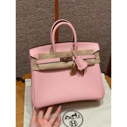 에르메스 Hermes Birkin 25cm Epsom Retourne 3Q Rose Sakura/Rose gold