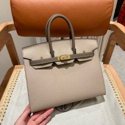 에르메스 Hermes Birkin 25cm Epsom S2 Trench and 18 Etoupe/gold