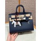 에르메스 Hermes Birkin 25cm Epsom sellier 73 Blue saphir/silver