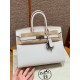 에르메스 Hermes Birkin 25cm Epsom sellier M4 Girs pale/silver